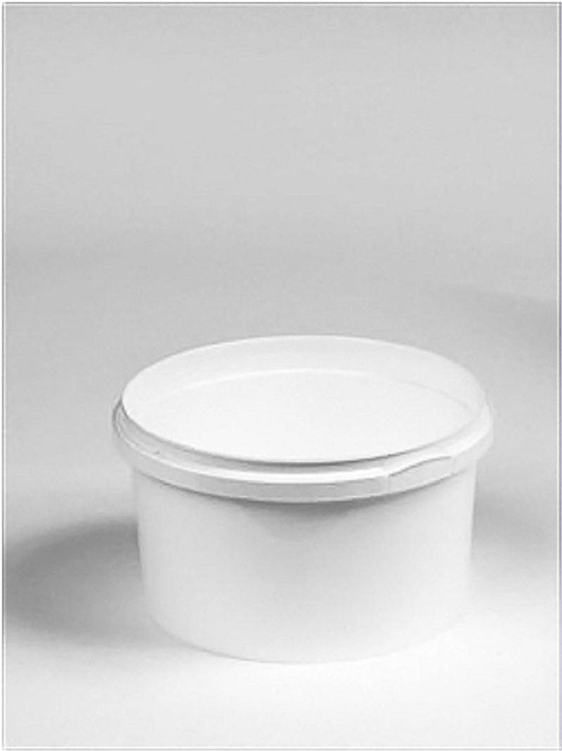 250ml White Plastic Pail Complete With White Lid