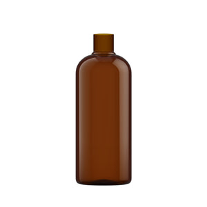 Amber 500ml Boston Round PET Bottle 24/415