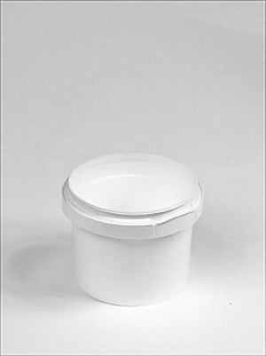 120ml White Plastic Pail Complete With White Lid