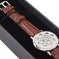 Dharma Wheel | Aromatherapy Oil Diffuser Bracelet with Adjustable Leather Strap