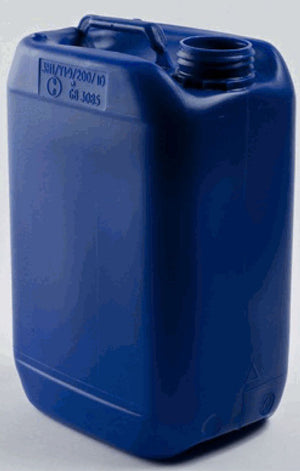 30 Litre Stackable Jerry Can Blue HDPE 61mm Neck With Black Tamper Evident Cap