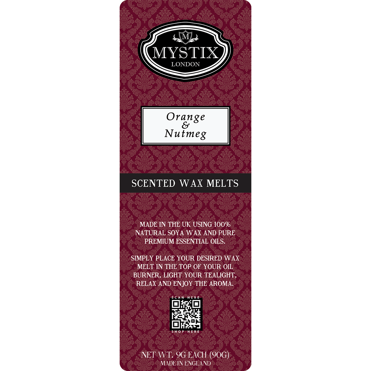 Orange & Nutmeg | Mystix Wax Melt