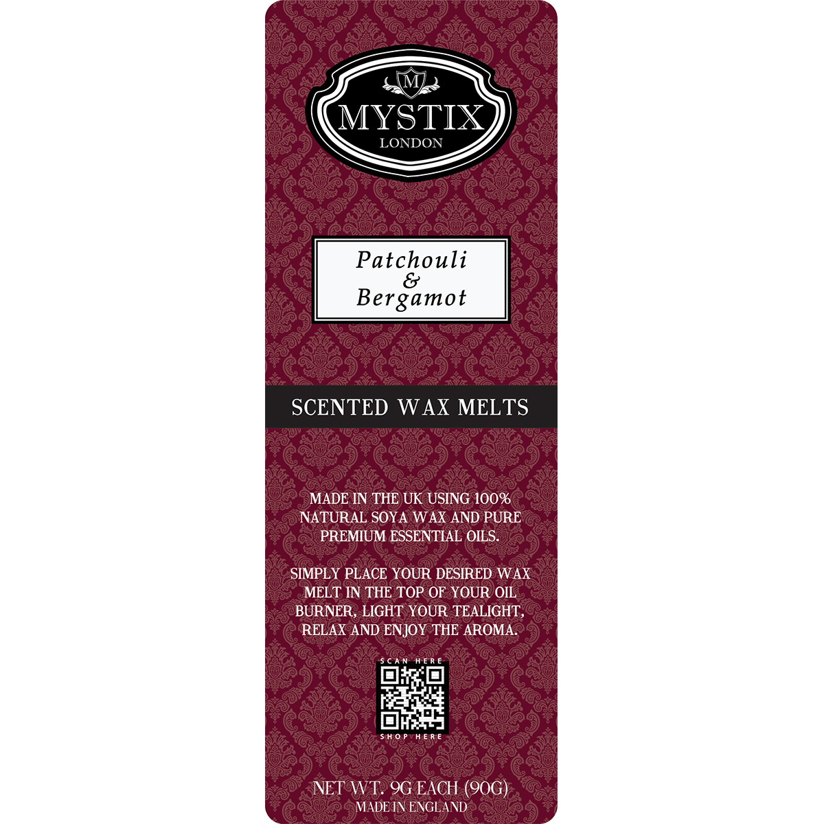 Patchouli & Bergamot | Mystix Wax Melt