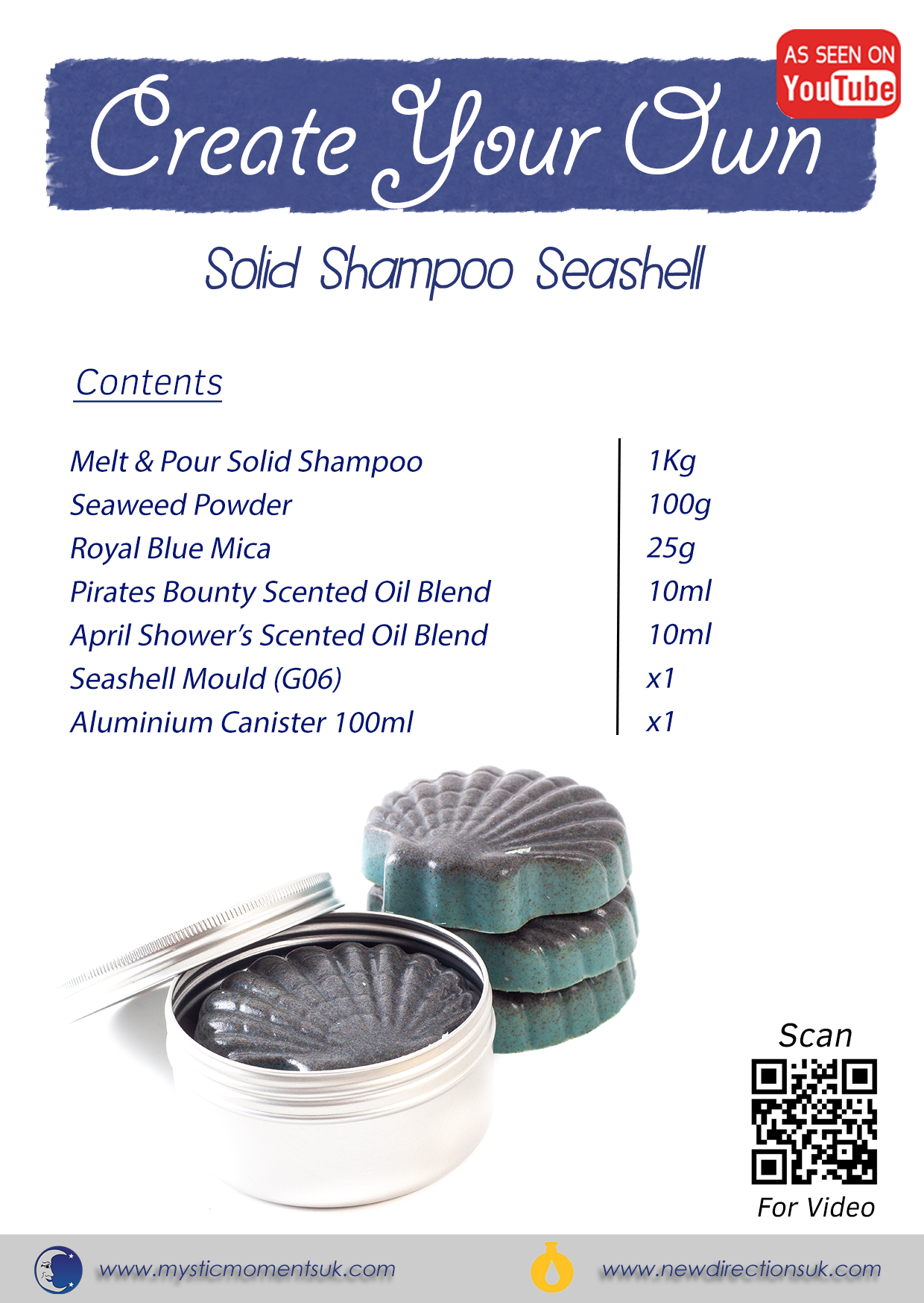Create Your Own – Solid Shampoo Seashell