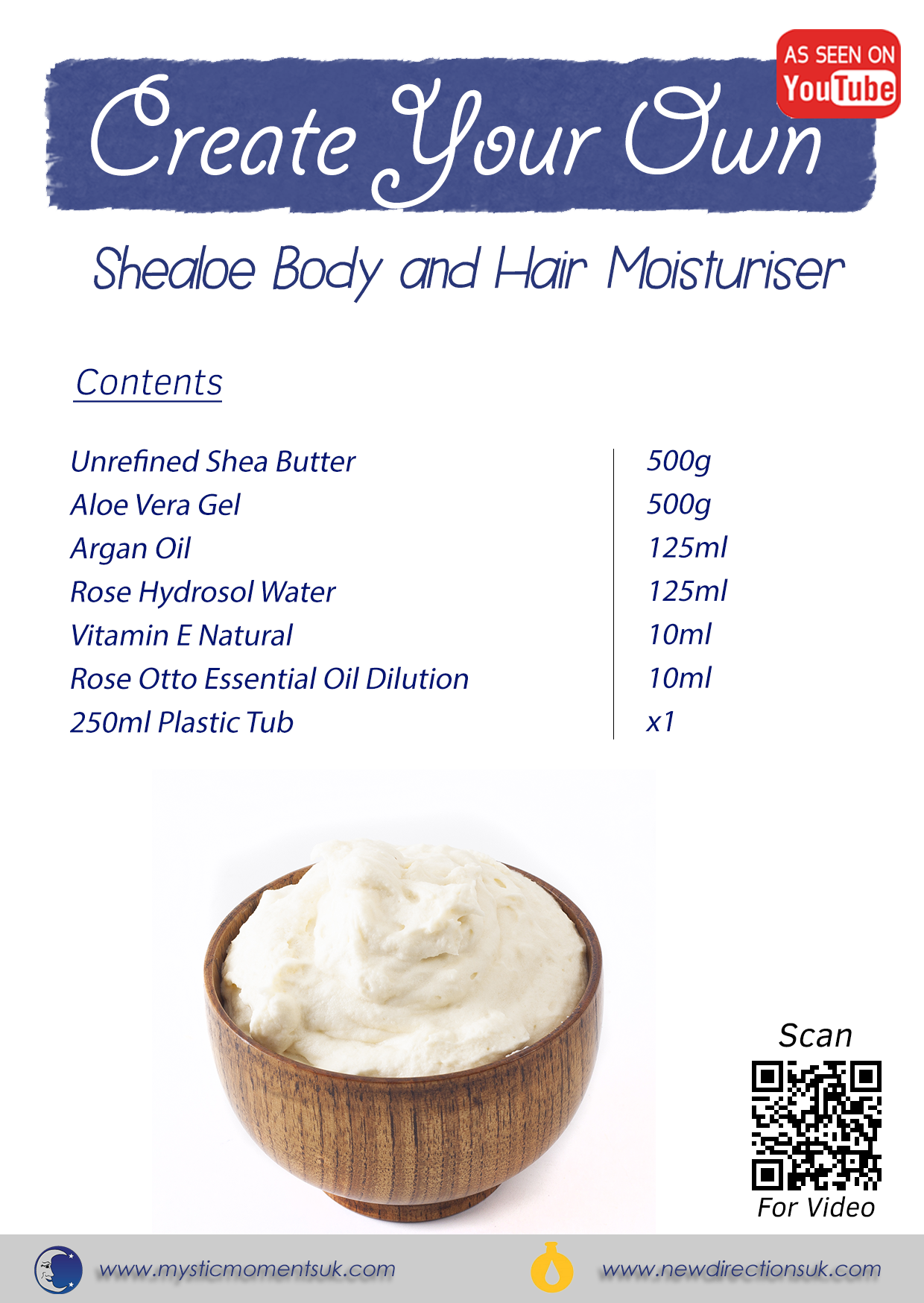 Create Your Own – Shealoe Body & Hair Moisturiser