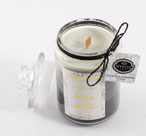 Mystix London Midnight Wooden Wick Scented Jar Candle - Mystic Moments UK