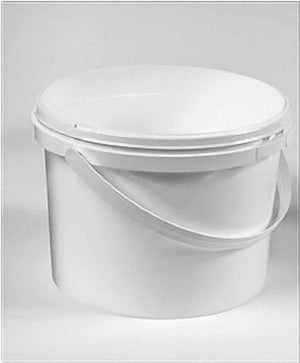 2.5 Litres White Plastic Pail Complete With White Lid