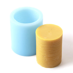 Ridge Cylinder Candle Silicone Mould