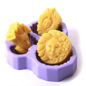 Three Faces Silicone Mould