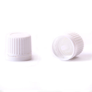 15ml Amber Glass Boston Round Bottle (With White Tamper Evident Cap)